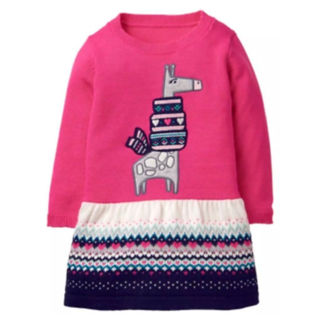 Gymboree Llama Sweater Dress Size 12-18M